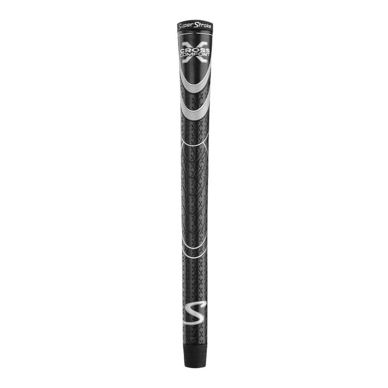 Super Stroke SuperStroke Cross Comfort Golf Club Grip, Black/Gray (Standard) | Soft & Tacky Polyurethane That Boosts Traction | X-Style Surface & Non-Slip - Image 1